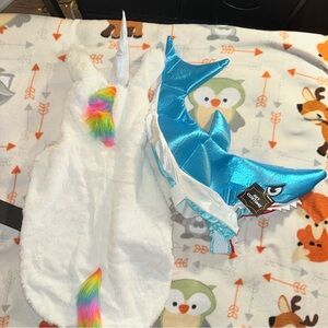 SMALL Unicorn and Shark Dog Halloween Costumes